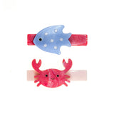 Ocean Friends Crab Hair Clips -SUM
