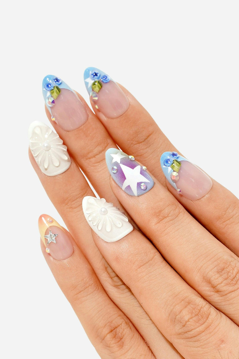 KATSEYE | HOOTIE FRUTTI – SHORT STILETTO PRESS-ON NAILS