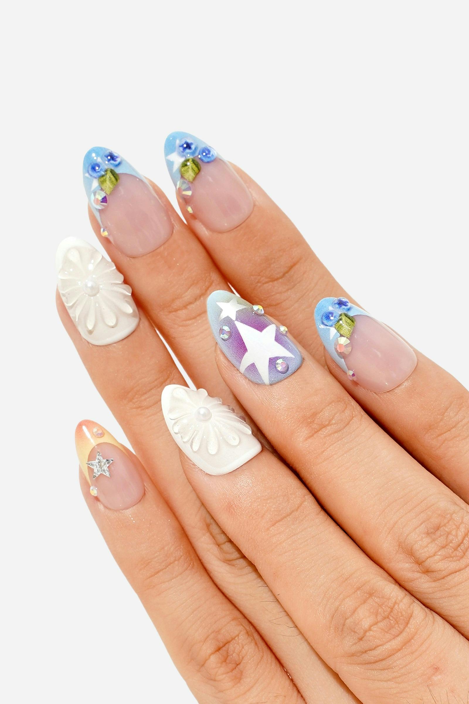 KATSEYE | HOOTIE FRUTTI – SHORT STILETTO PRESS-ON NAILS