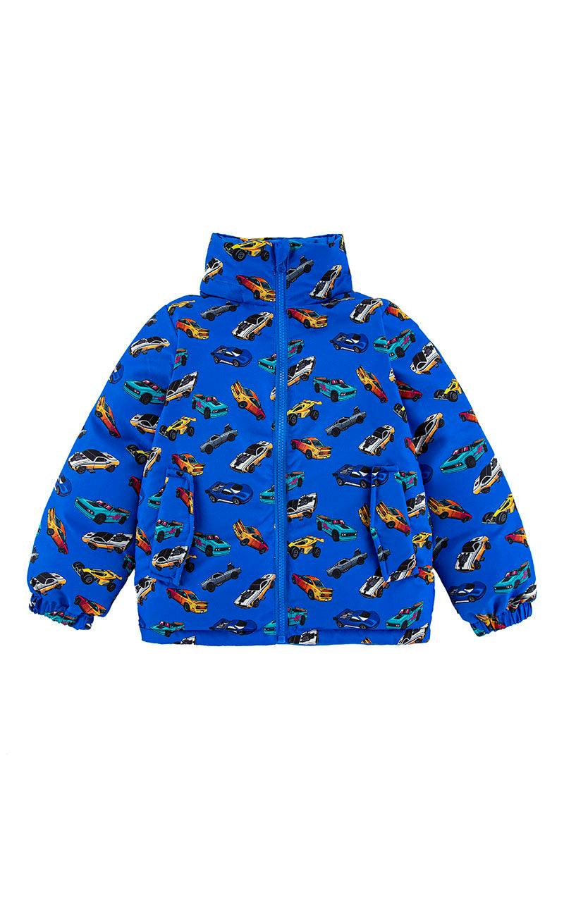 Charlie Heavy Weight Down Puffer Coat, Blue Hot Rod