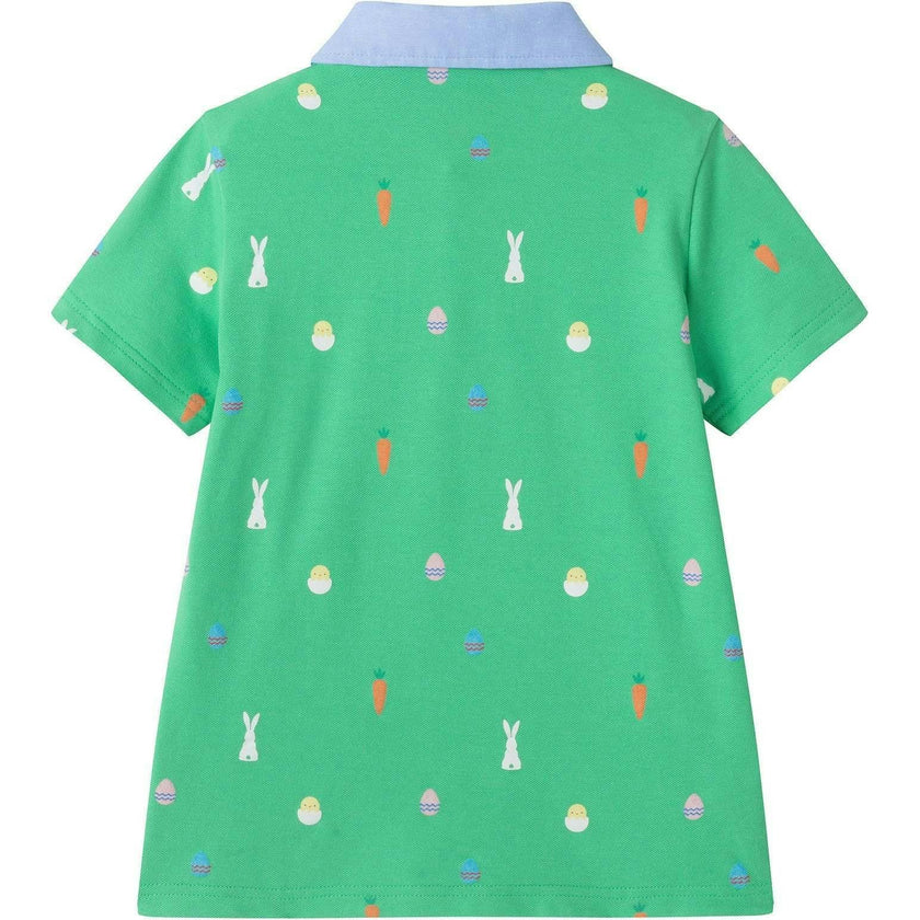 Boys Knit Polo & Short Set | Bunny Toss