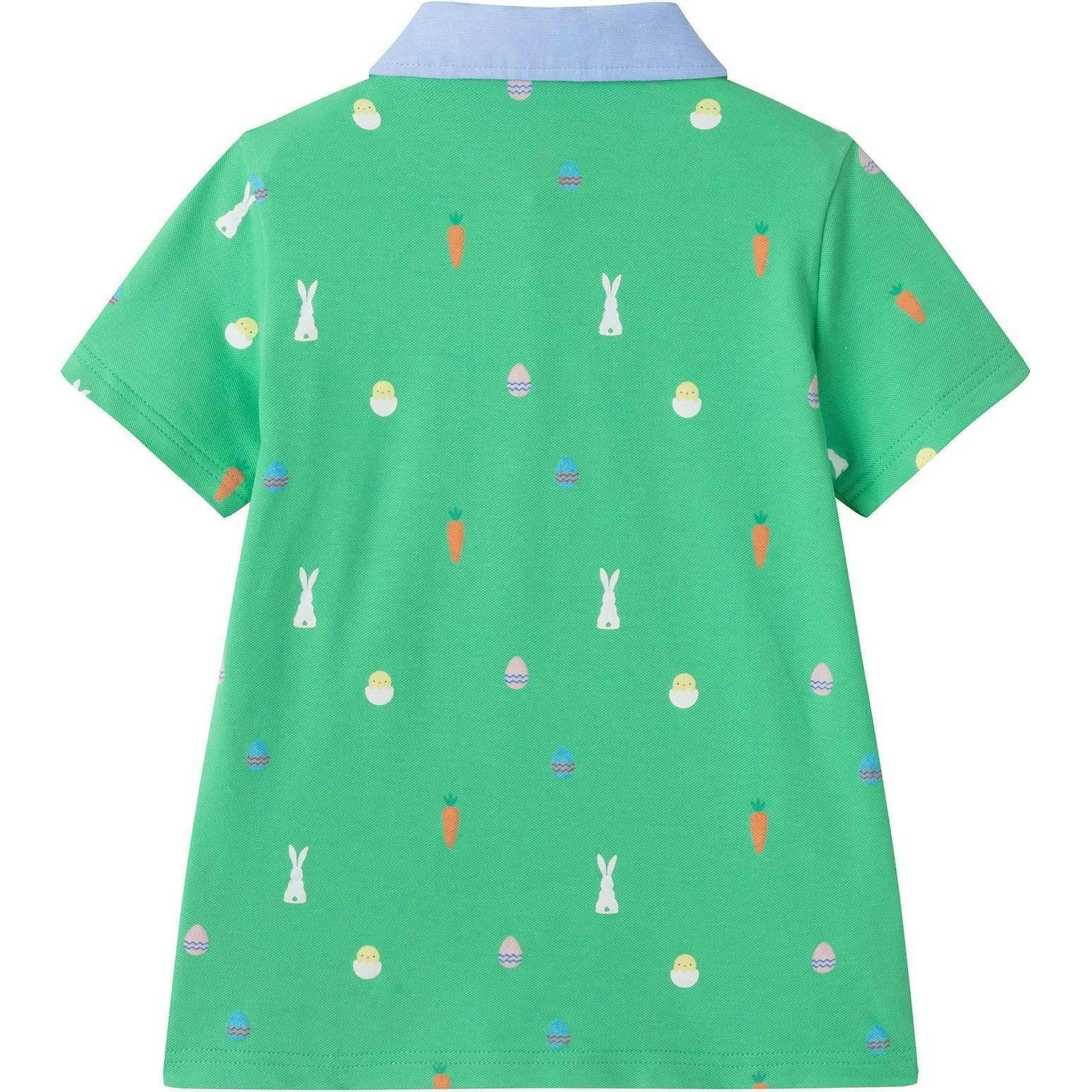 Boys Knit Polo & Short Set | Bunny Toss