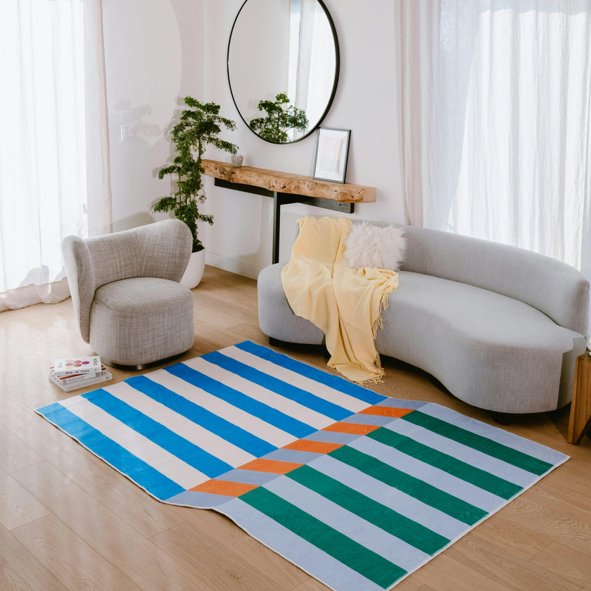 Illusion Stripe Modern Rug