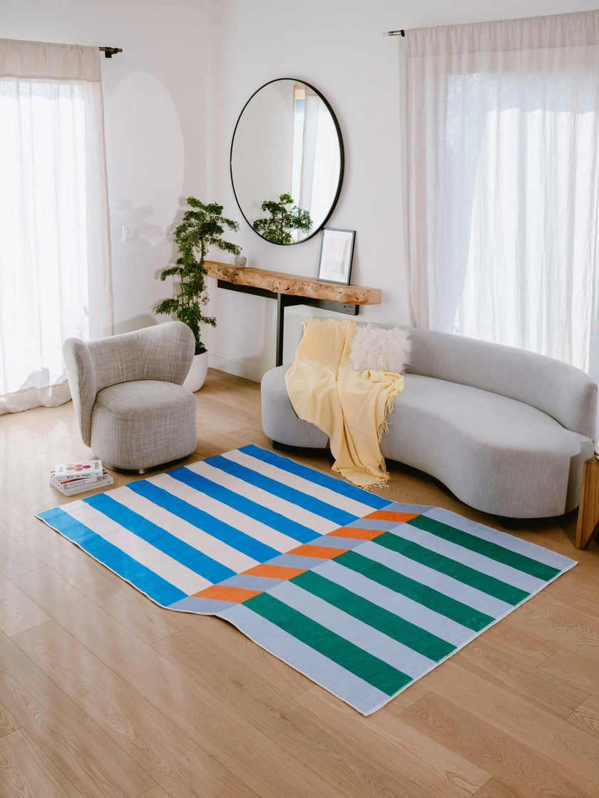 Illusion Stripe Modern Rug