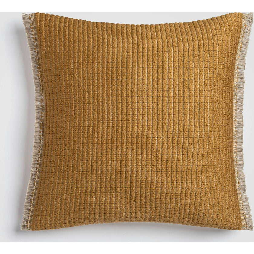 Sunrise Two-Tone Yellow & White Accent Pillow