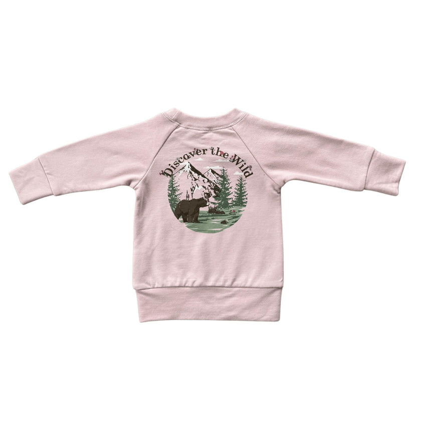 Girl's Raglan Sweatshirt Slate Daisy