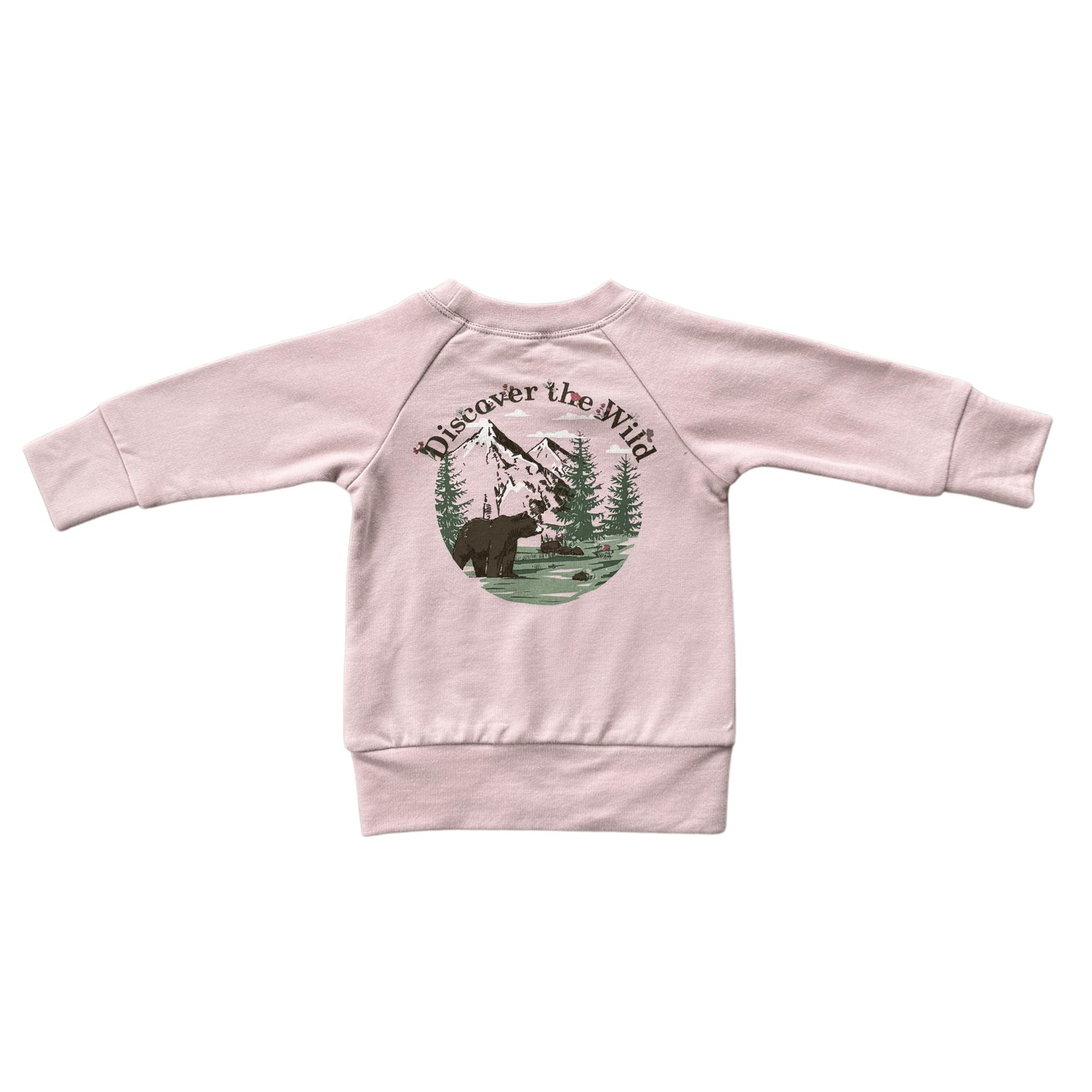Girl's Raglan Sweatshirt Slate Daisy