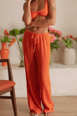 Drawstring Wide Leg Pant