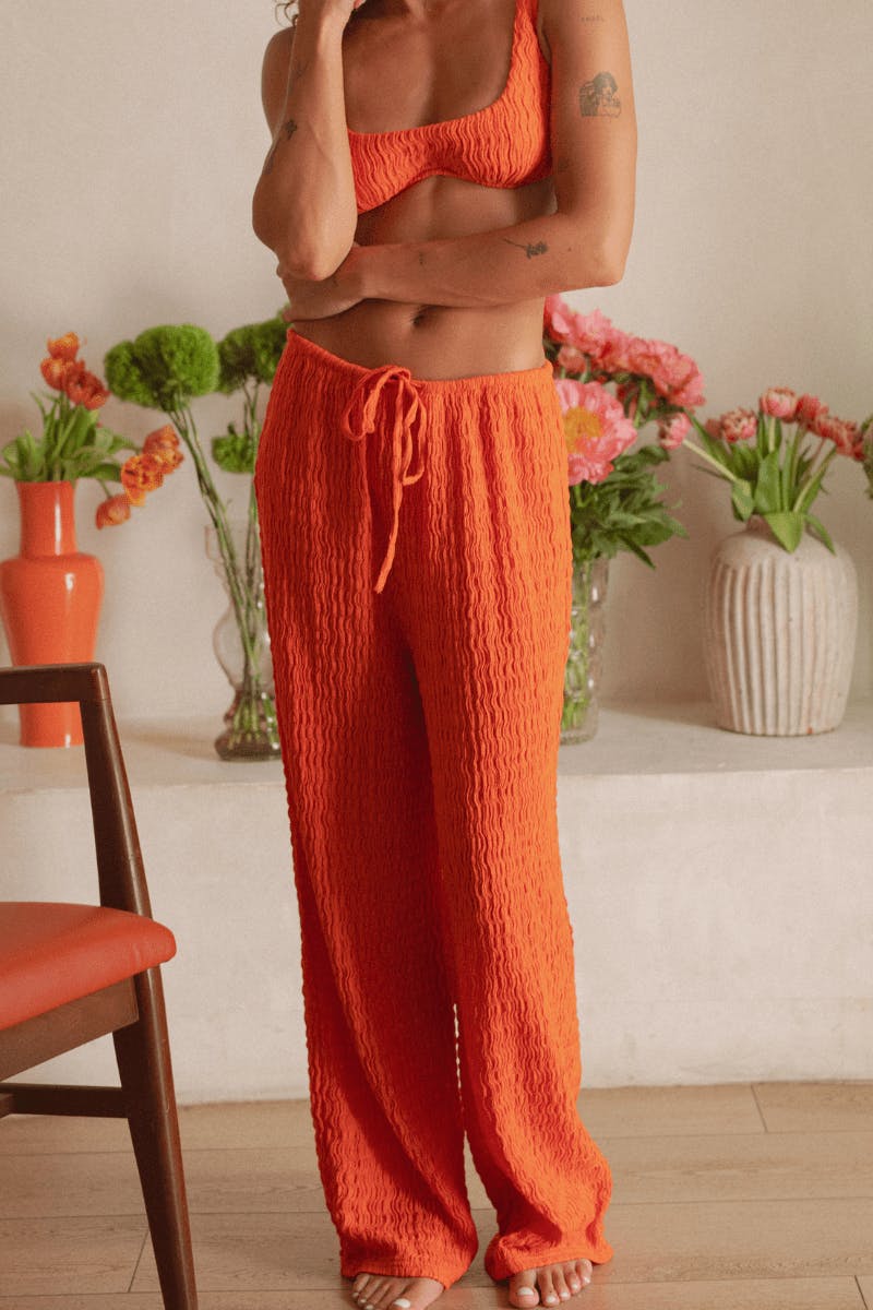 Drawstring Wide Leg Pant