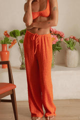 Drawstring Wide Leg Pant