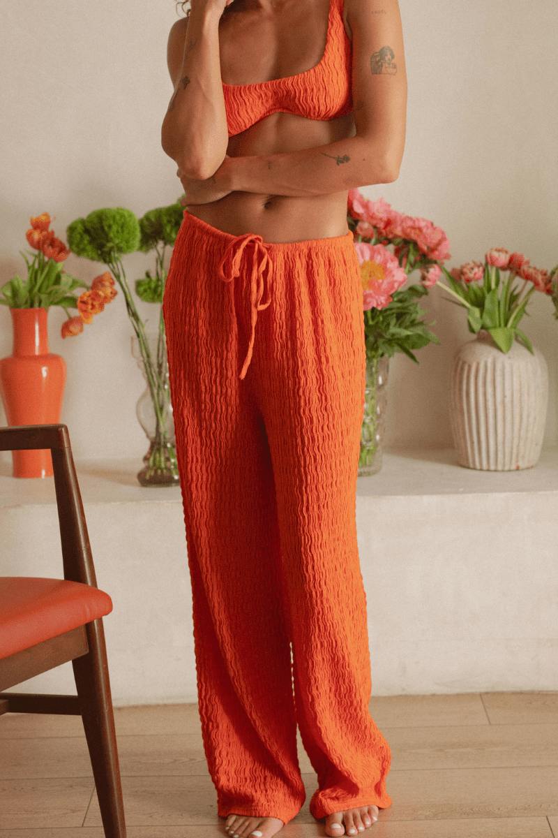 Drawstring Wide Leg Pant