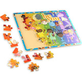 Be You Rainbow Kicks Puzzle 48-Piece FSC® Wooden Tray Puzzle