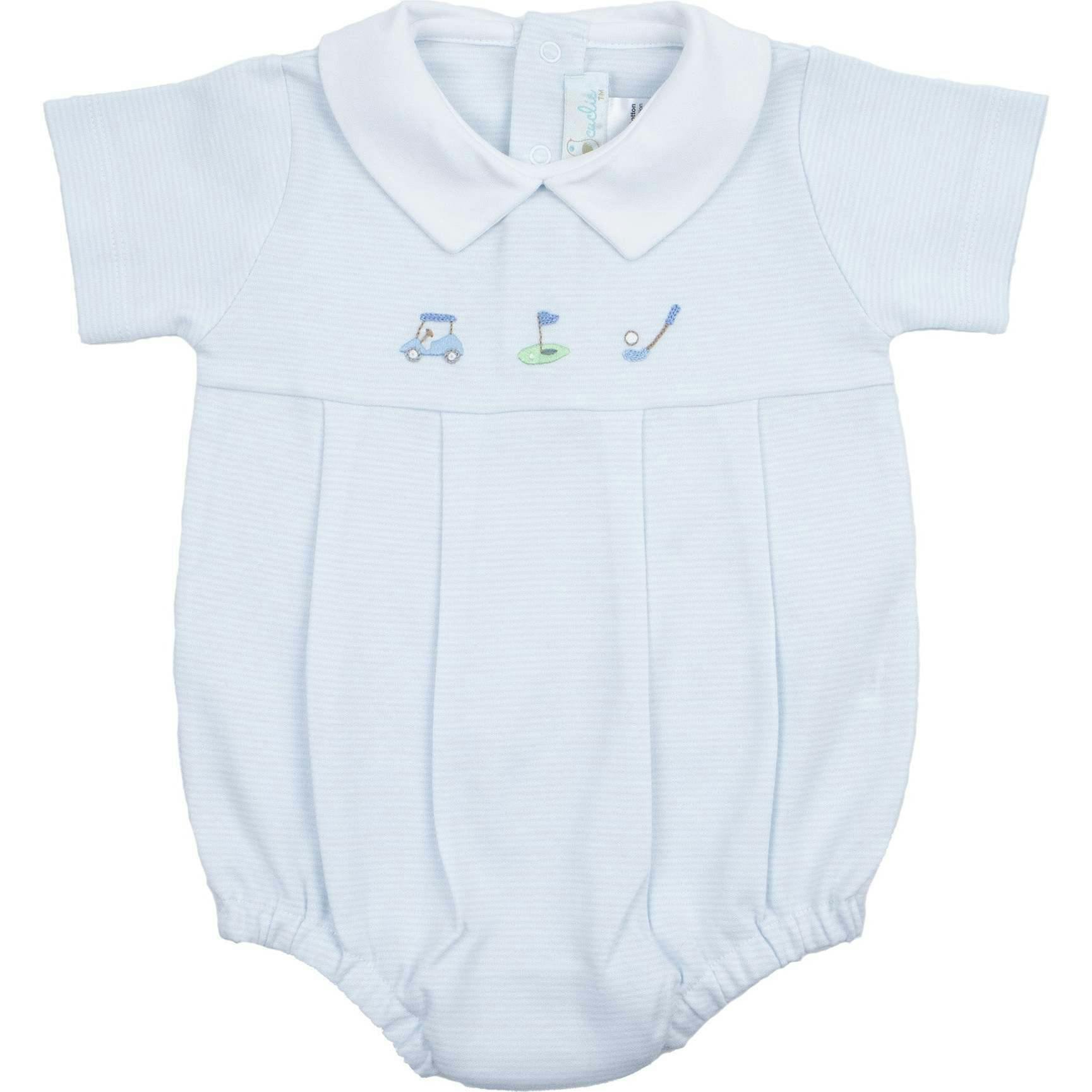 Pointed Collar Golf Bubble Romper
