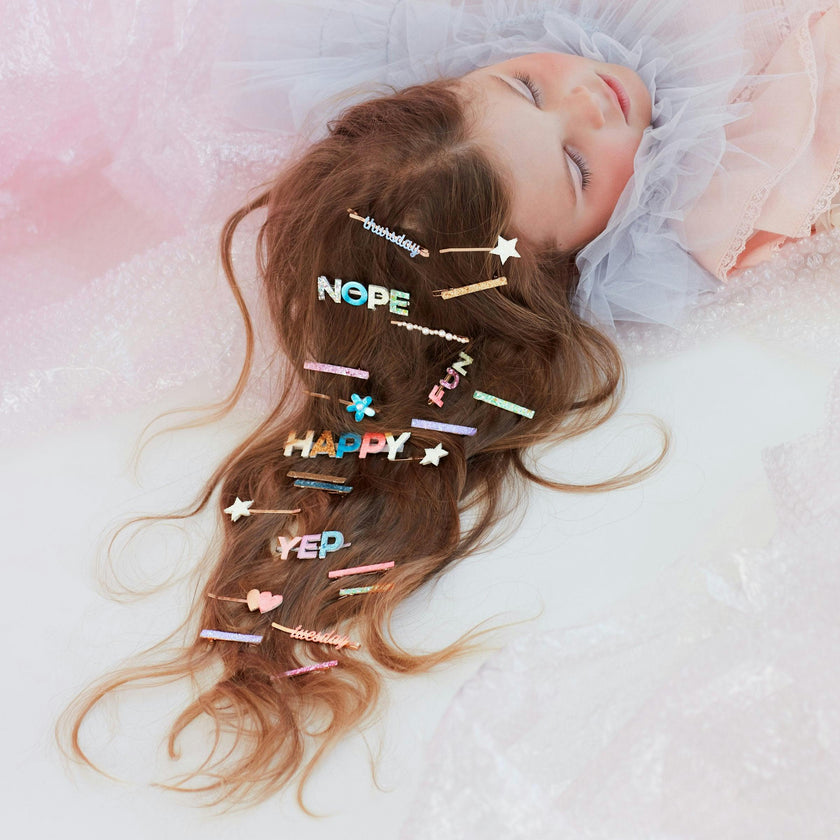 Archived Glitter Rainbow Hair Clips