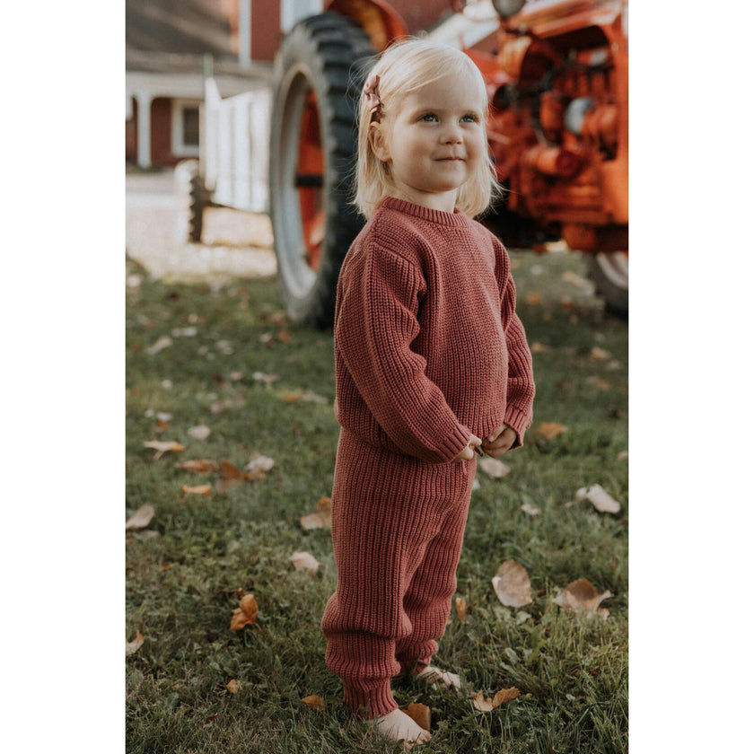 Nova Chunky Knit Set in Rosewood