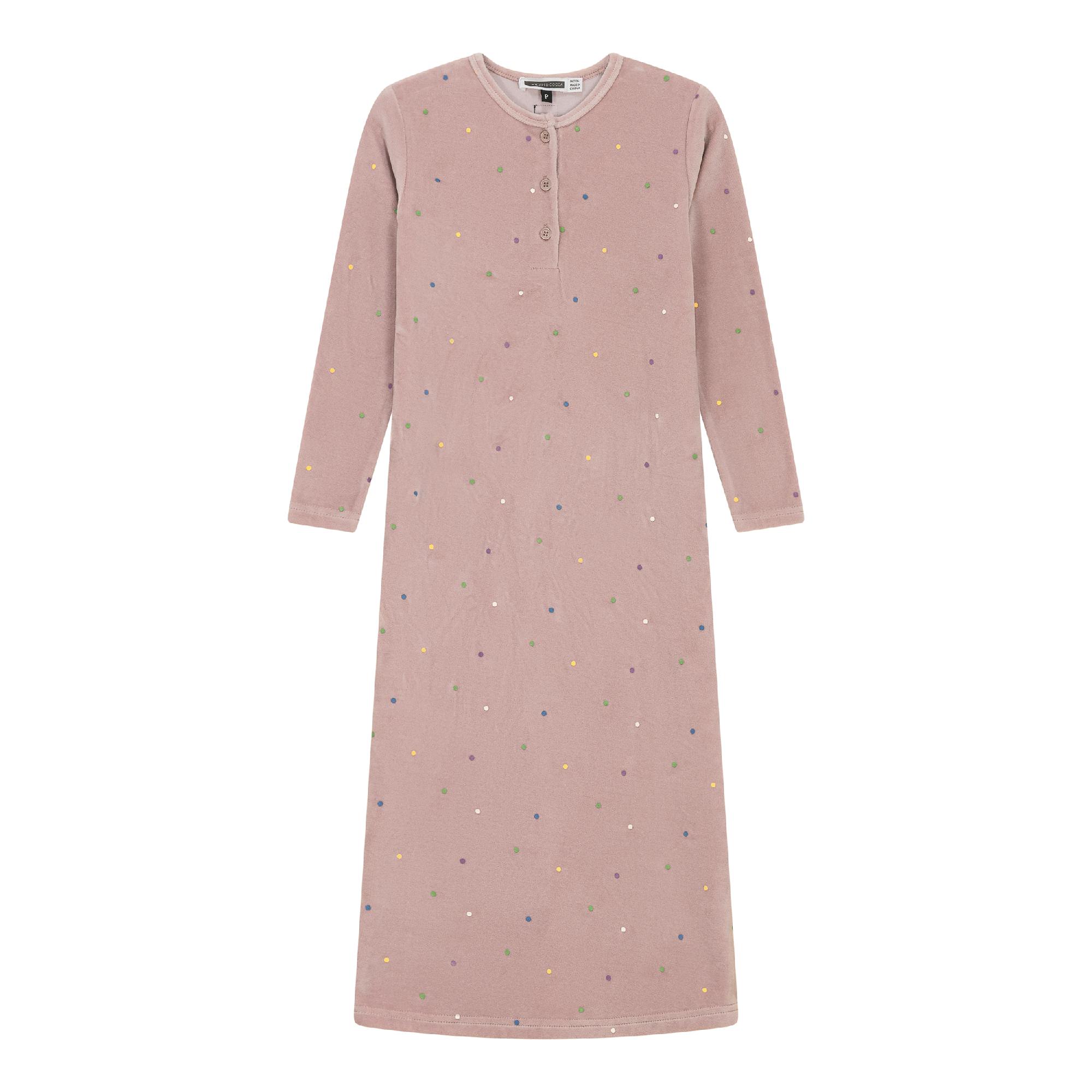 Dot Print Velour Dress
