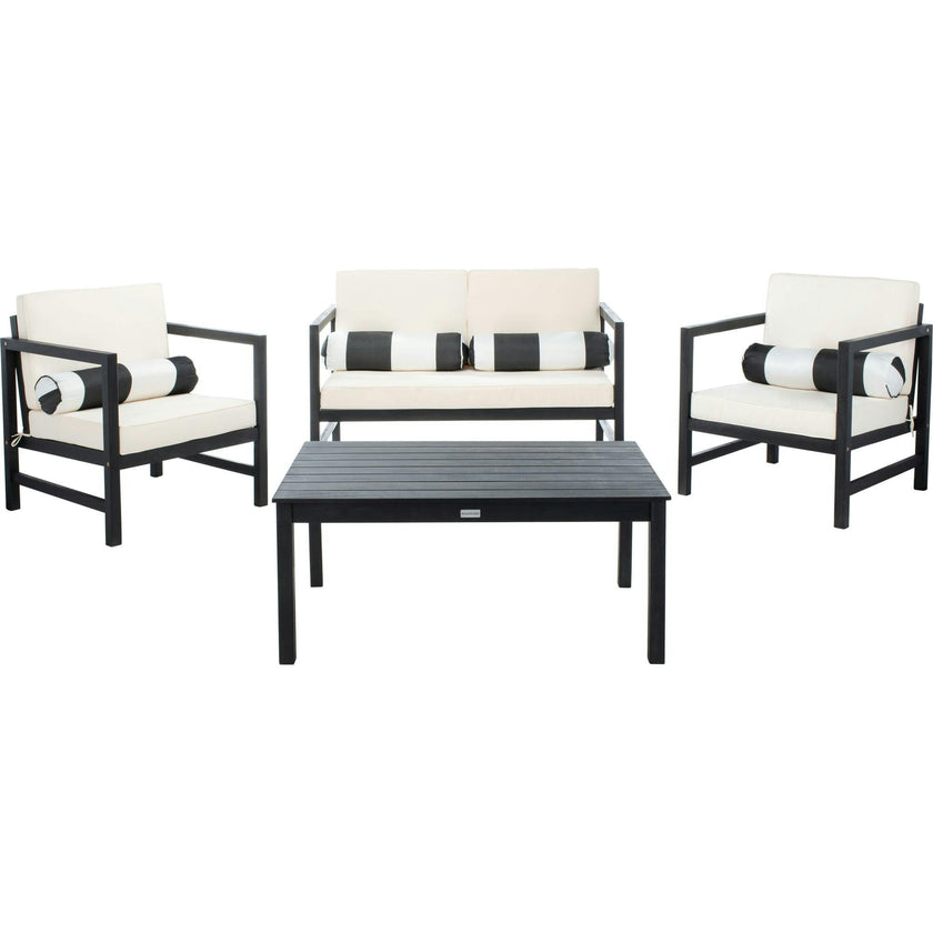 Montez 4-Piece Outdoor Set with Accent Pillows