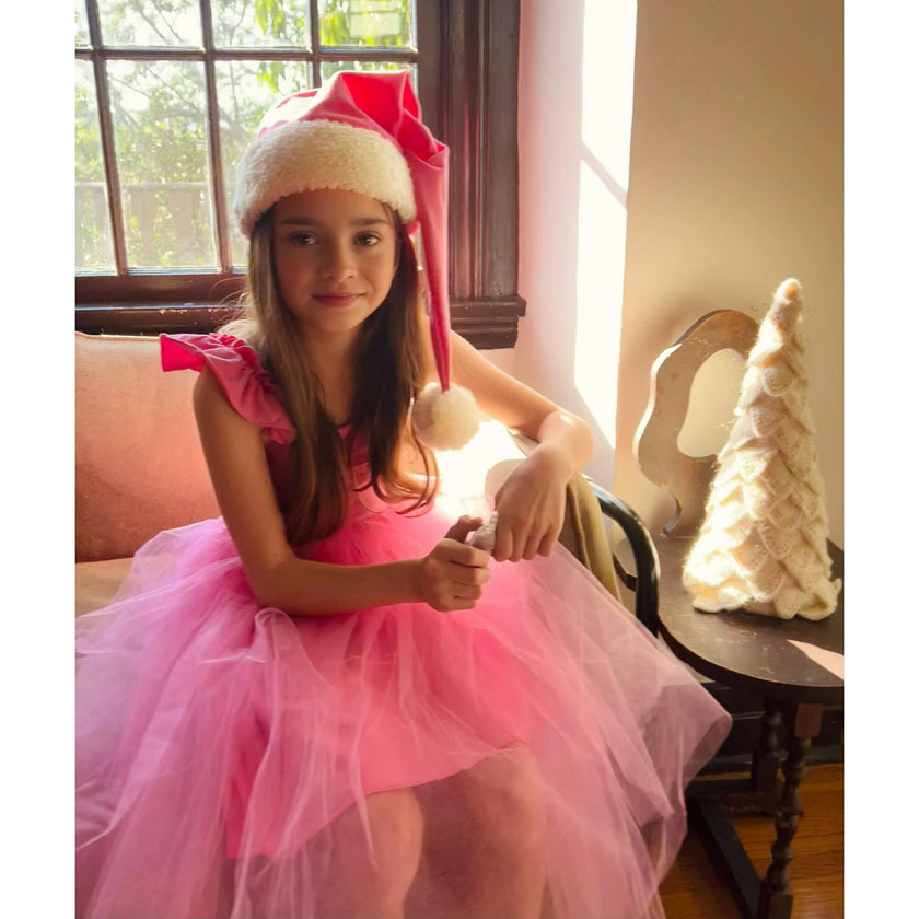 Pink Elf Holiday Dress for Kids – Christmas Tutu Costume & Playwear