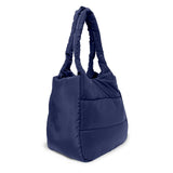 The Astra Puffy Tote with Removable Crossbody Strap in Navy