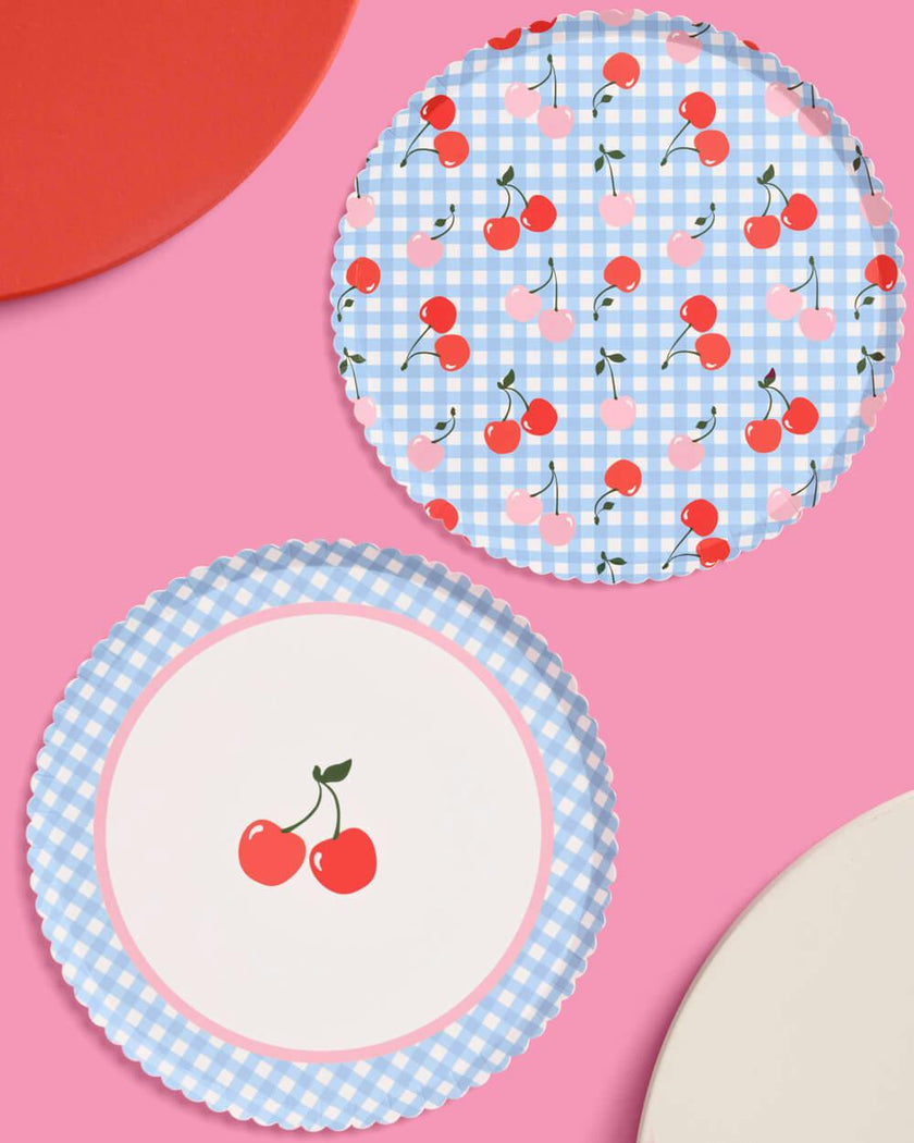 Cherry Plates - 24 paper plates