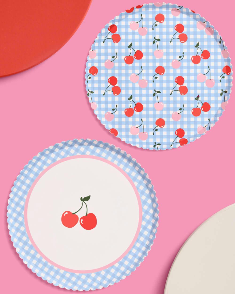 Cherry Plates - 24 paper plates