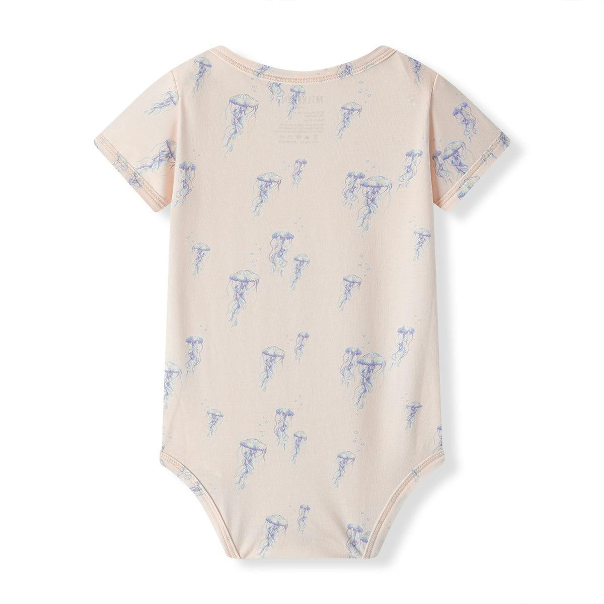 Sunset Jellyfish Cotton Stretch Short Sleeve One Piece
