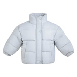 Blue Hooded Puffer Jacket