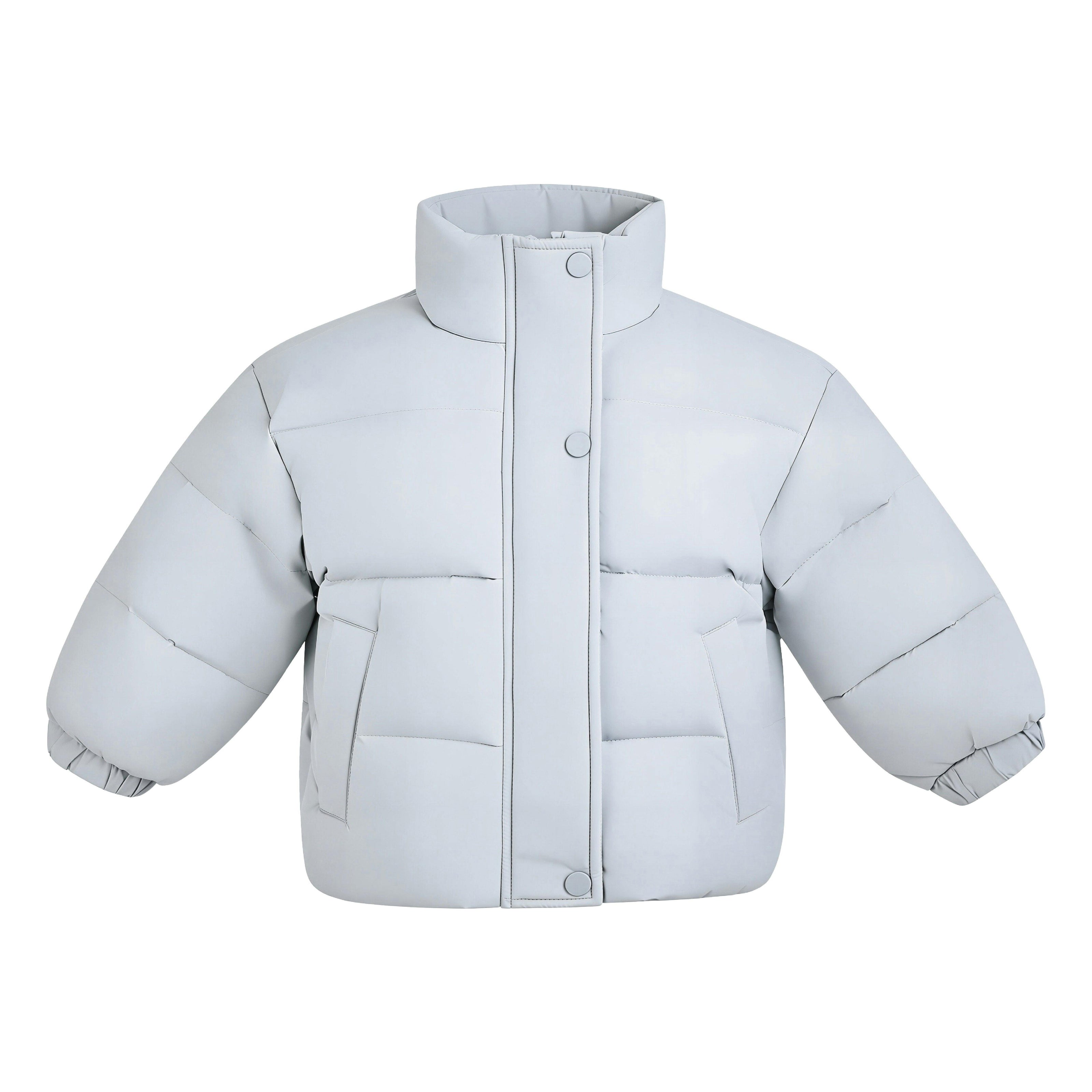 Blue Hooded Puffer Jacket