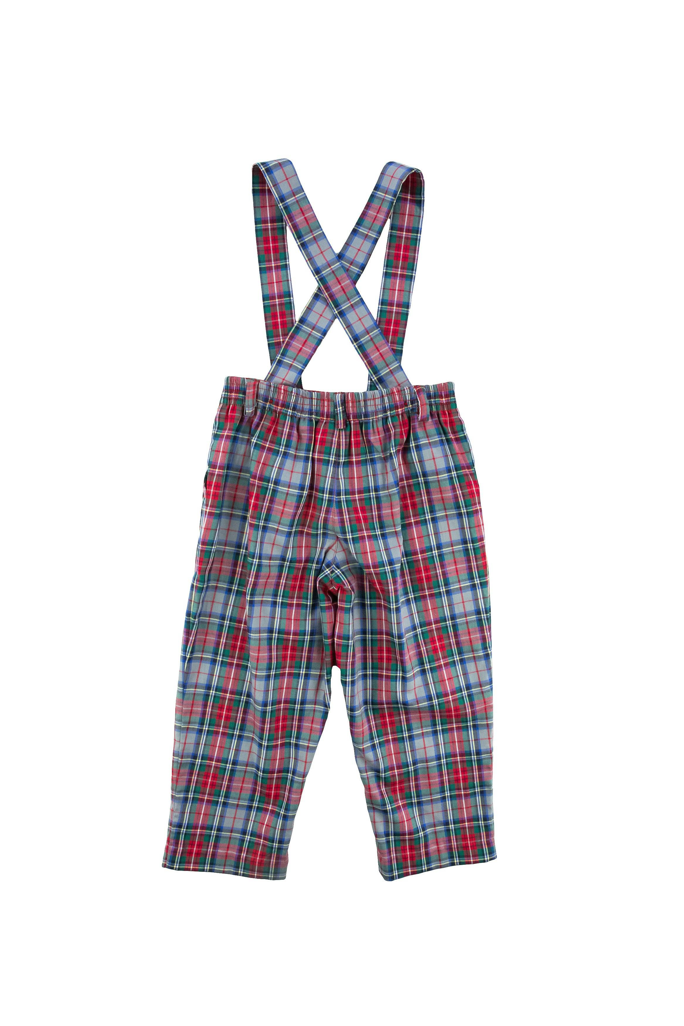 Plaid Pant With Removable Suspenders