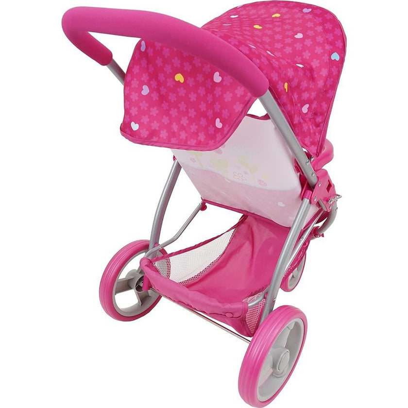 Garden Doll Jogger Stroller Doll Accessory w/ Retractable Canopy