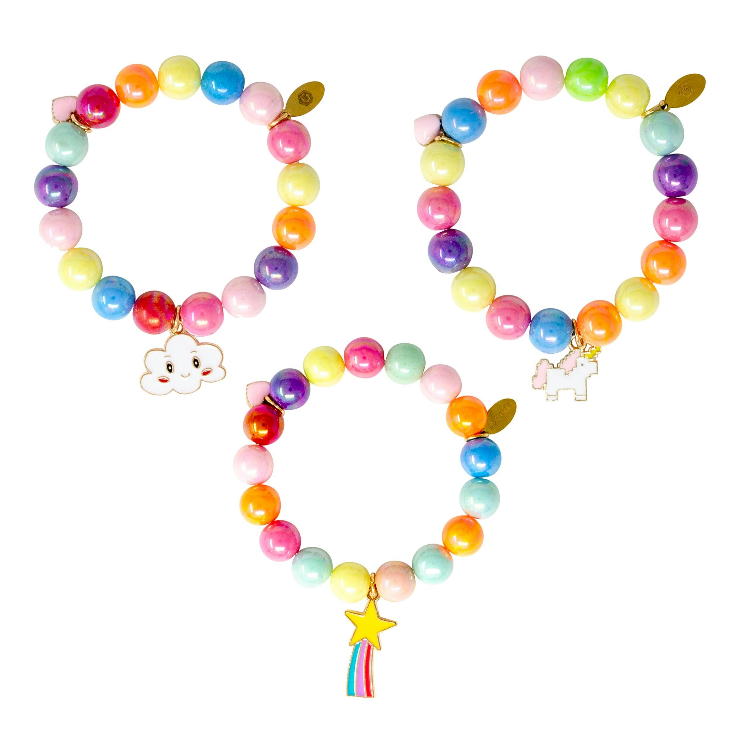Bright Gum Ball Bracelet Set