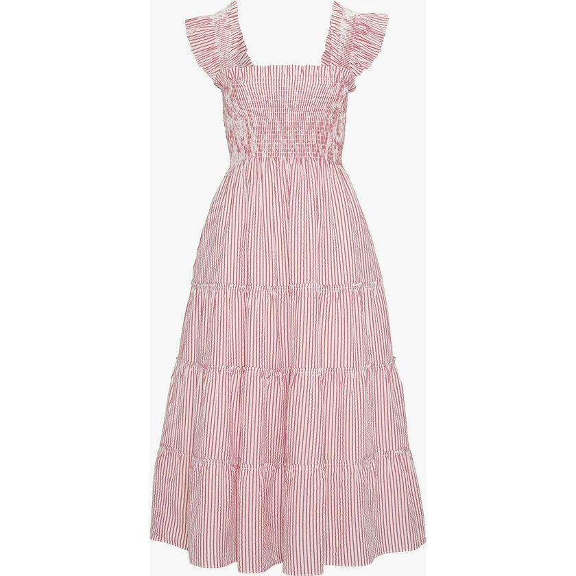 The Ellie Nap Dress - Red Ticking Stripe