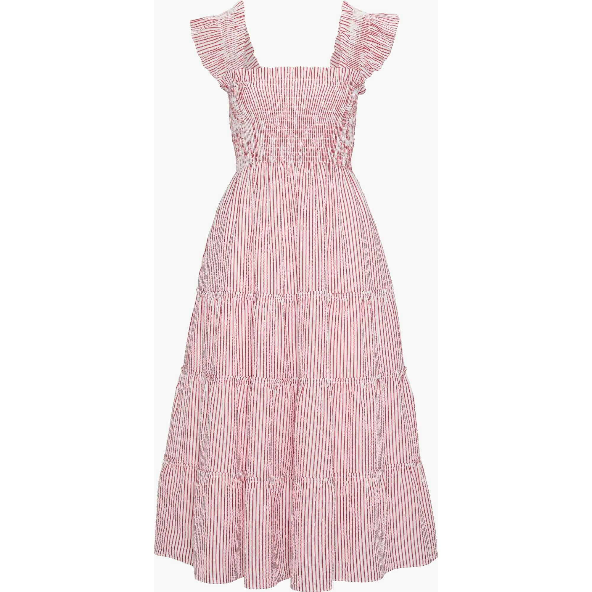 The Ellie Nap Dress - Red Ticking Stripe