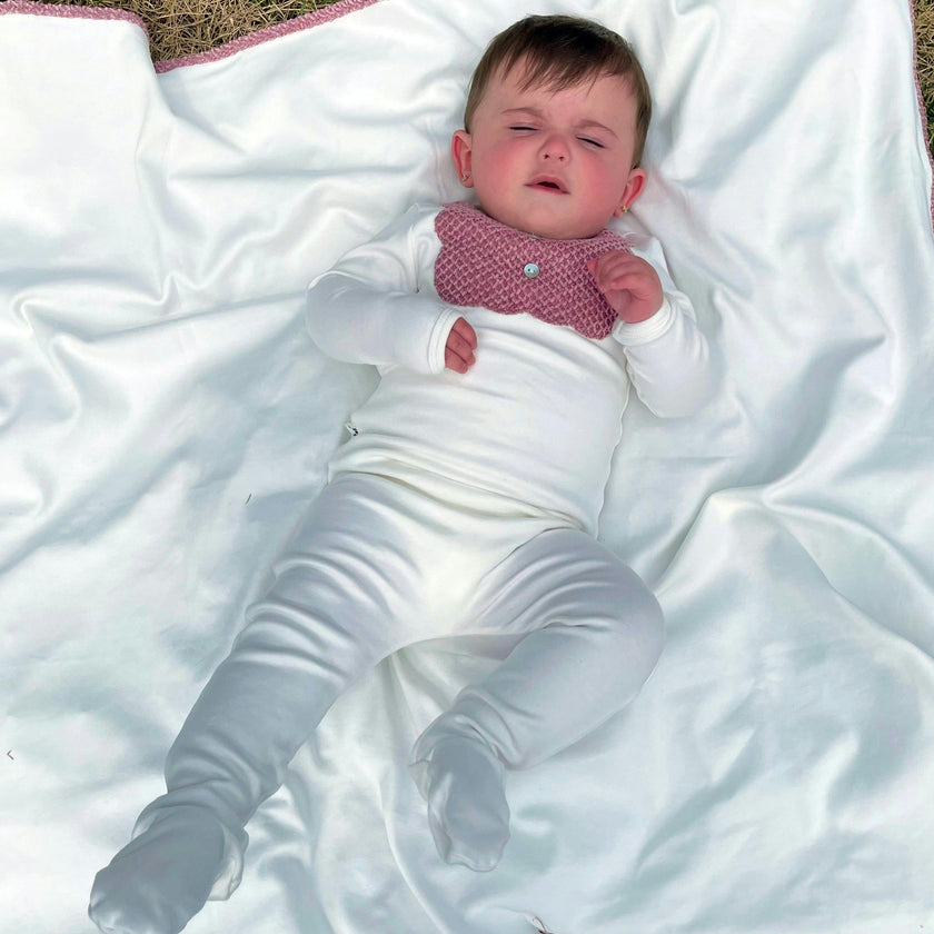 Velour Bib Girls Long Sleeve Footie