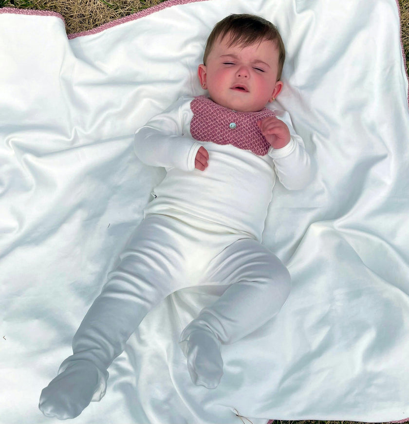 Velour Bib Girls Long Sleeve Footie