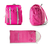 Sleep-n-pack: Packable Sleeping Bag, Big Kid 7-12+ yrs - Hibiscus Pink/Coconut Sherpa