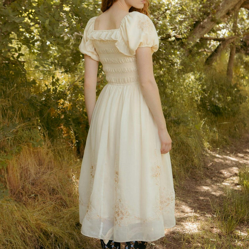 Mae Dress in Metallic Thread