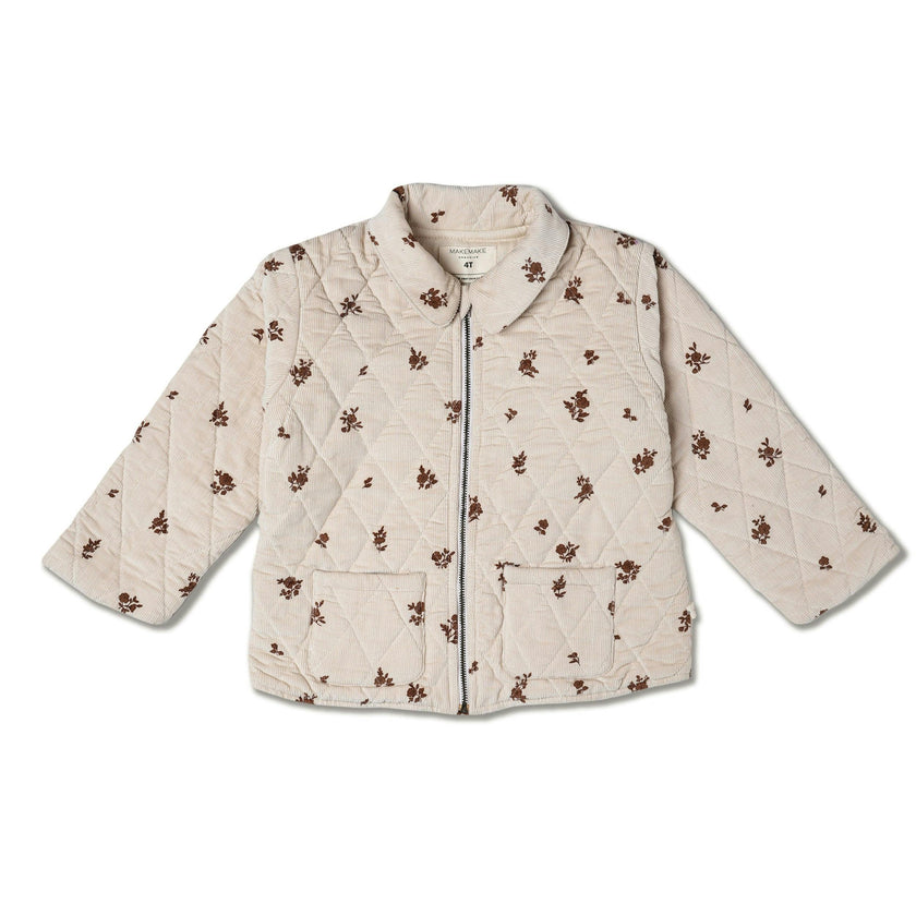 Organic Quilted Corduroy Zipper Jacket