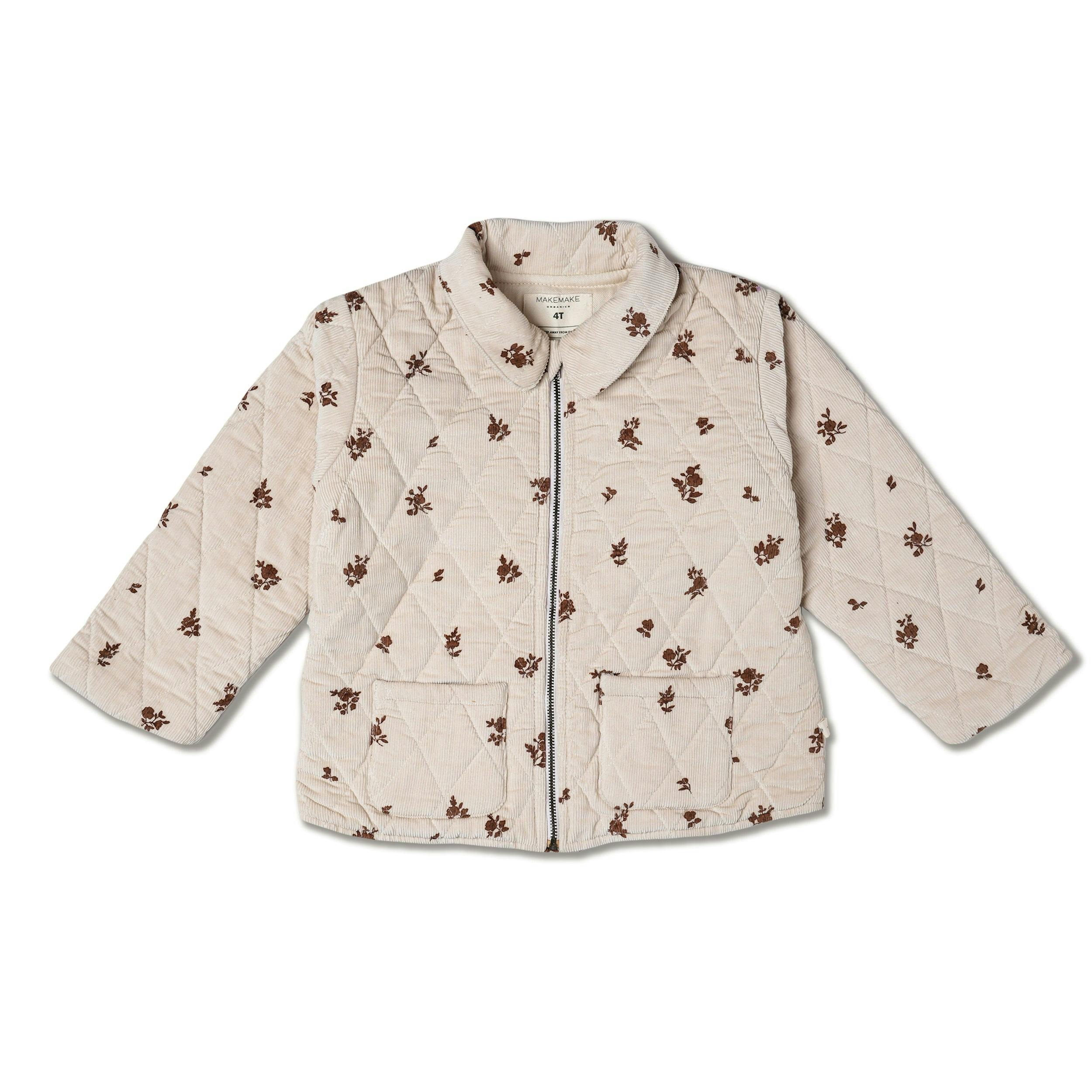 Organic Quilted Corduroy Zipper Jacket