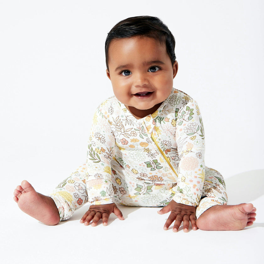 Fall Floral Bamboo Convertible Footie