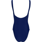 Women's Navy Low Back Simple One Piece