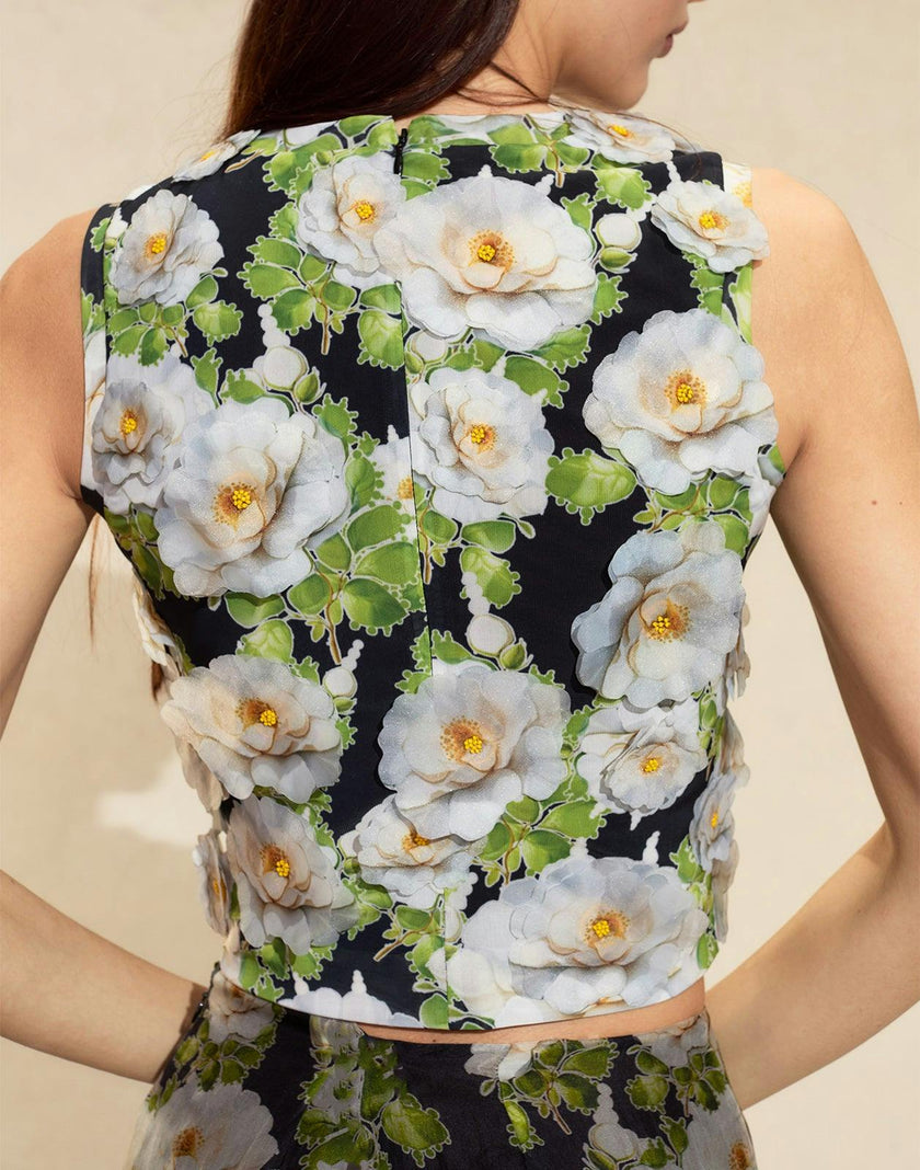 Cornelia Flower Appliques Top