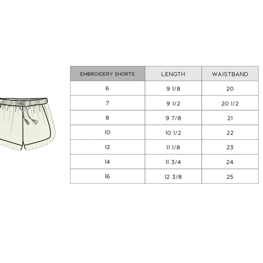 Embroidery Shorts