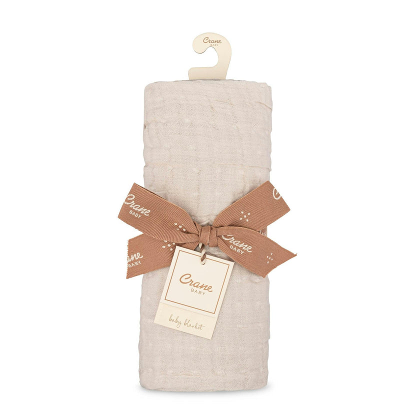 Multi-Layer Cotton Muslin Baby Blanket (Dove Grey Ombre)