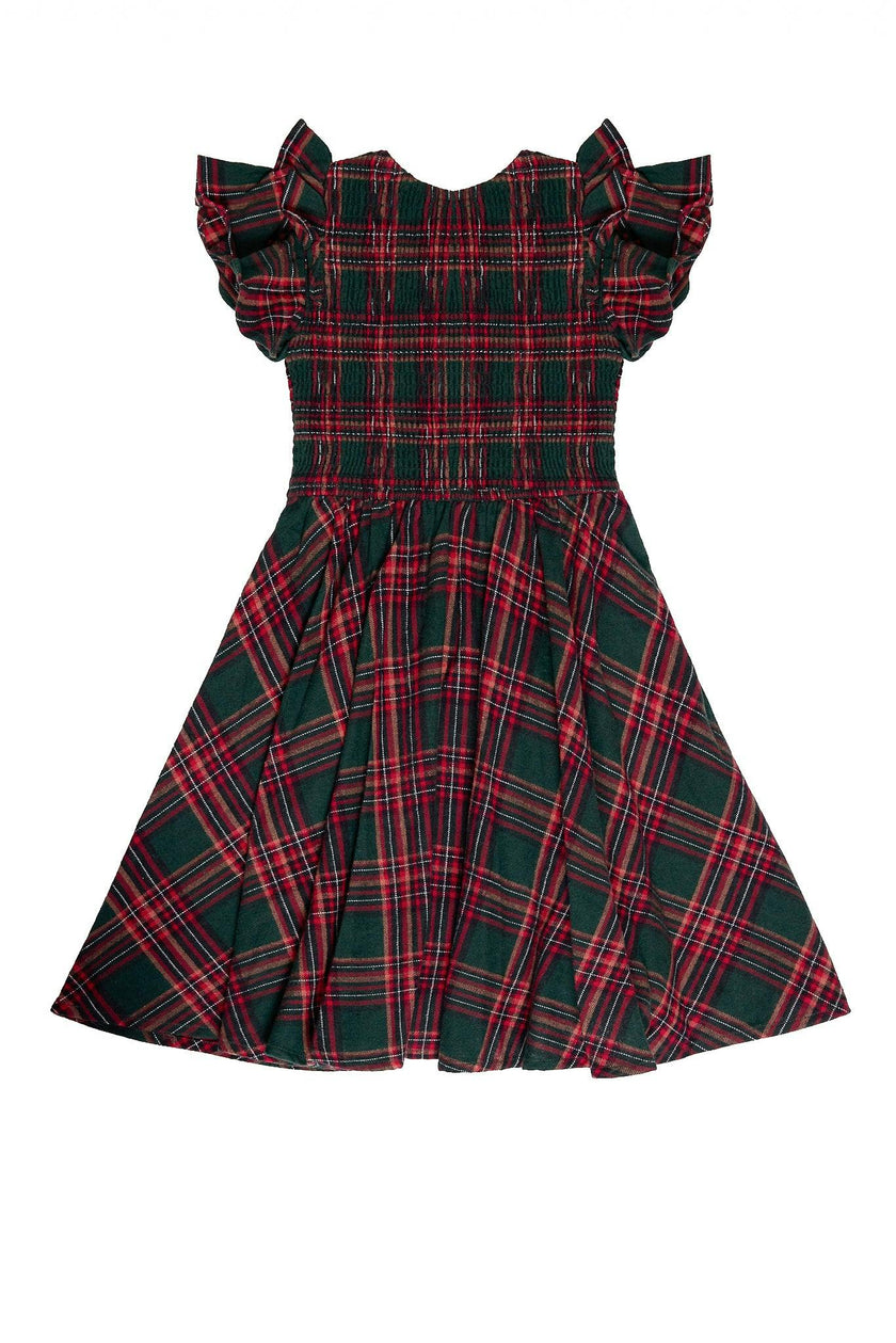 Mini Hattie Dress in Evergreen Plaid