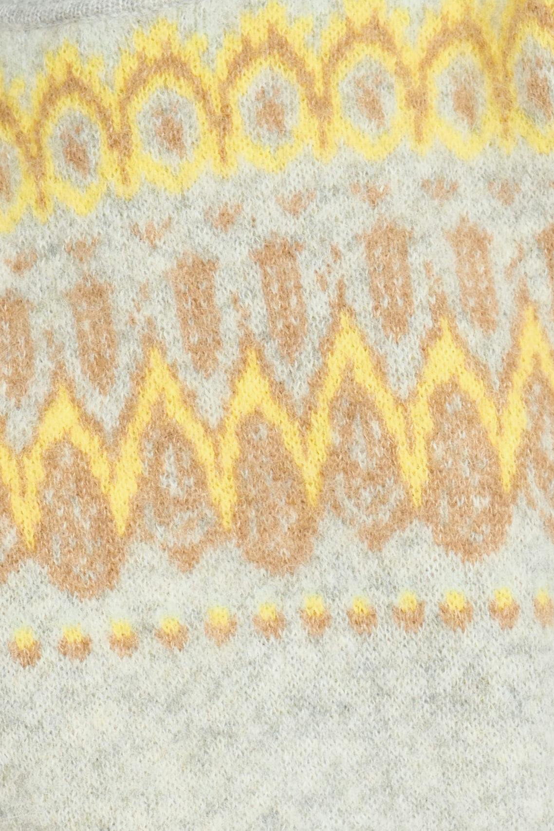Salida Brushed Fairisle Sweater in Snowdrift