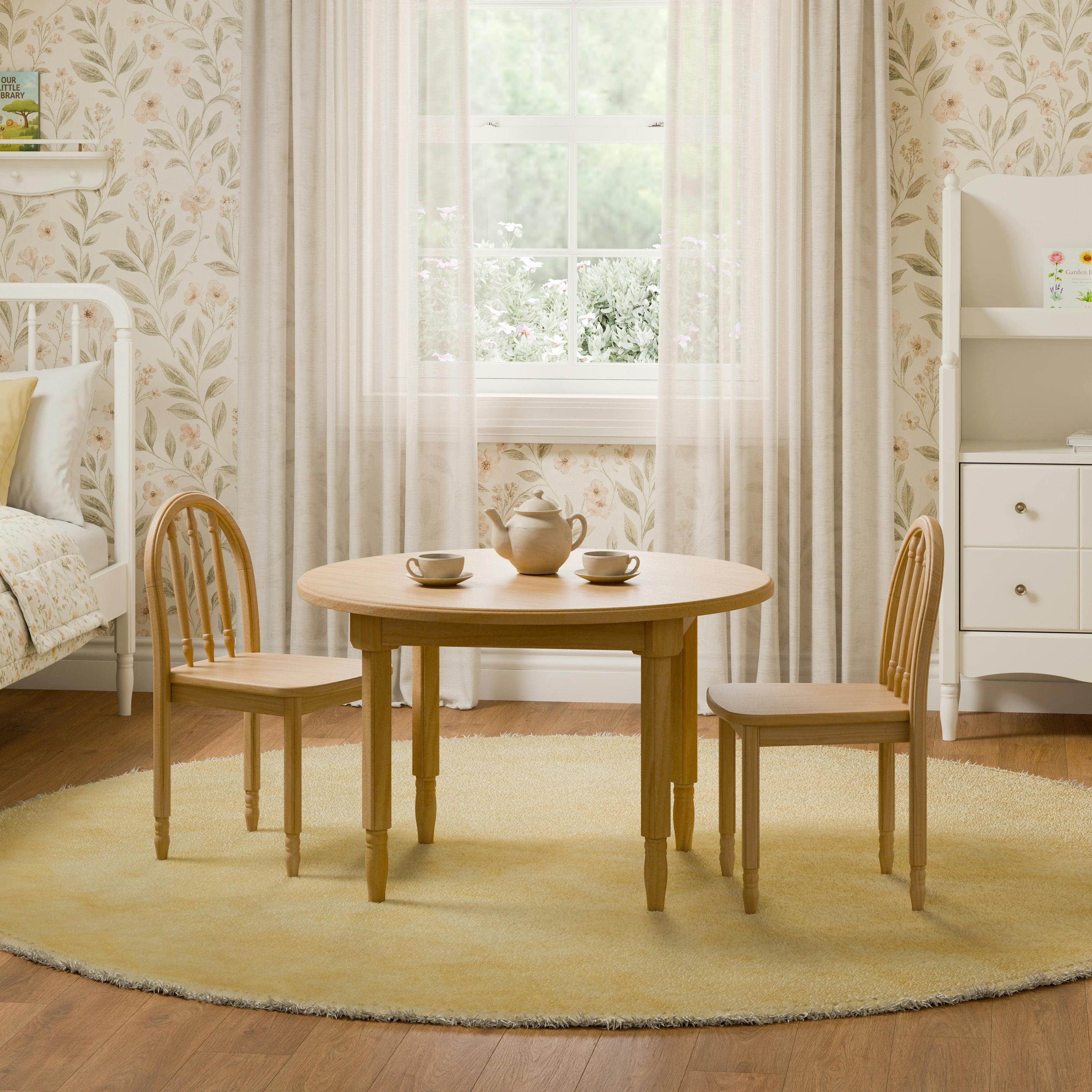 Liberty Play Table & Spindle Chairs Set in Honey