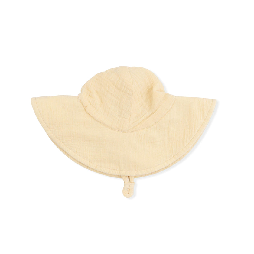 Solid Muslin Italian Straw - Wide Brim Sun Hat
