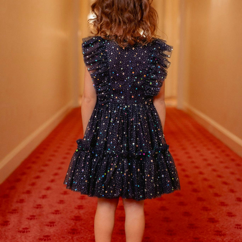 Mini Brynlee Dress in Sparkling Stars Navy