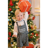 George Navy Tartan Boy Dungaree & Shirt